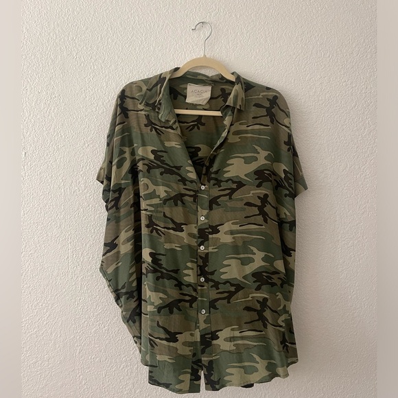 acacia swimwear Tops - Rare Camo Silk Acacia Mombasa (S)